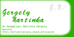 gergely martinka business card